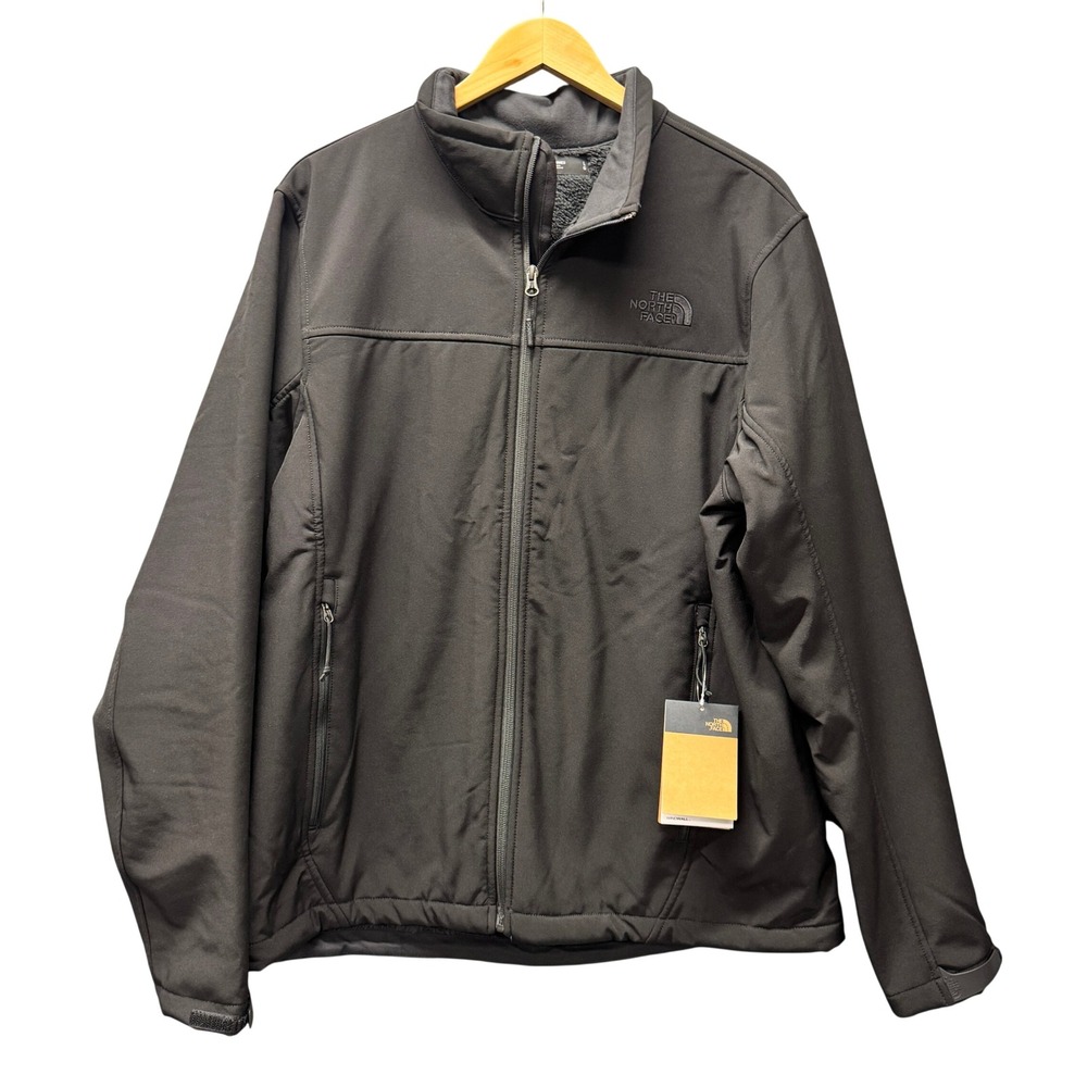 The North Face Jacket Mens L Apex Chromium Thermal Black Softshell Windwall NEW